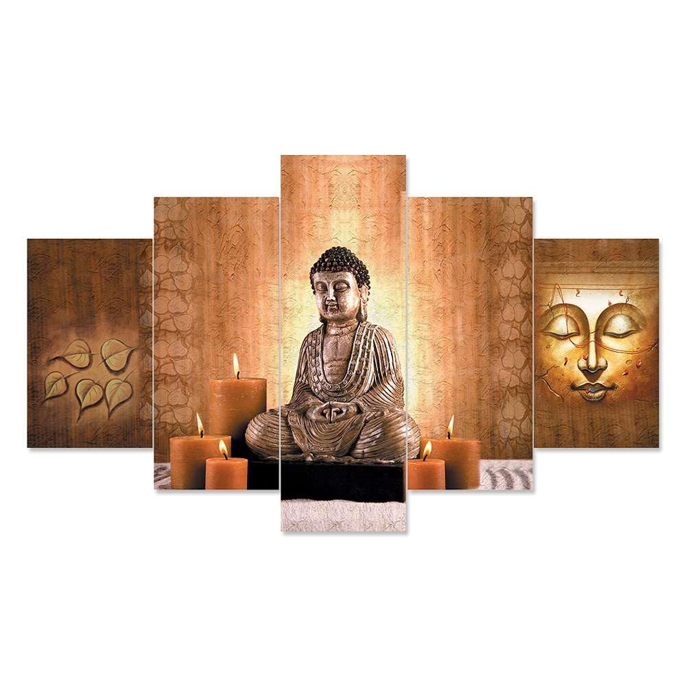 MDF Framed 3D Wall Painting Set of Five...