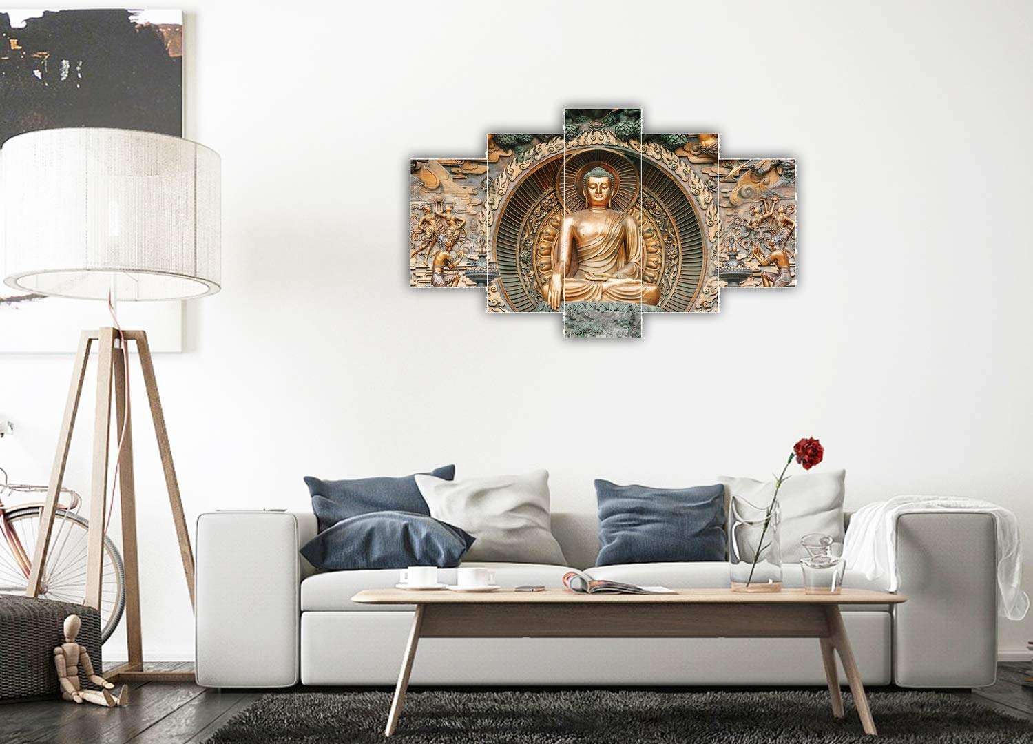 MDF Framed 3D Wall Painting Set of Five...