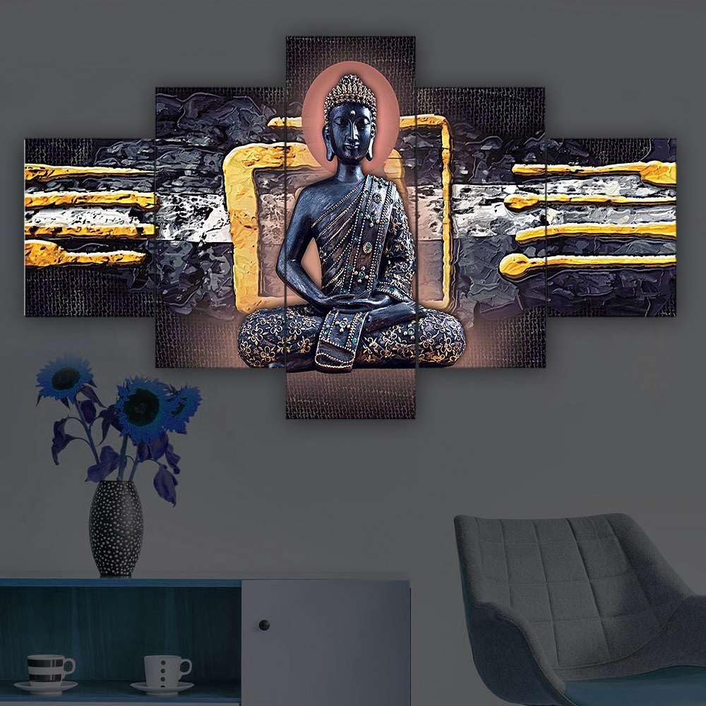 MDF Framed 3D Wall Painting Set of Five...
