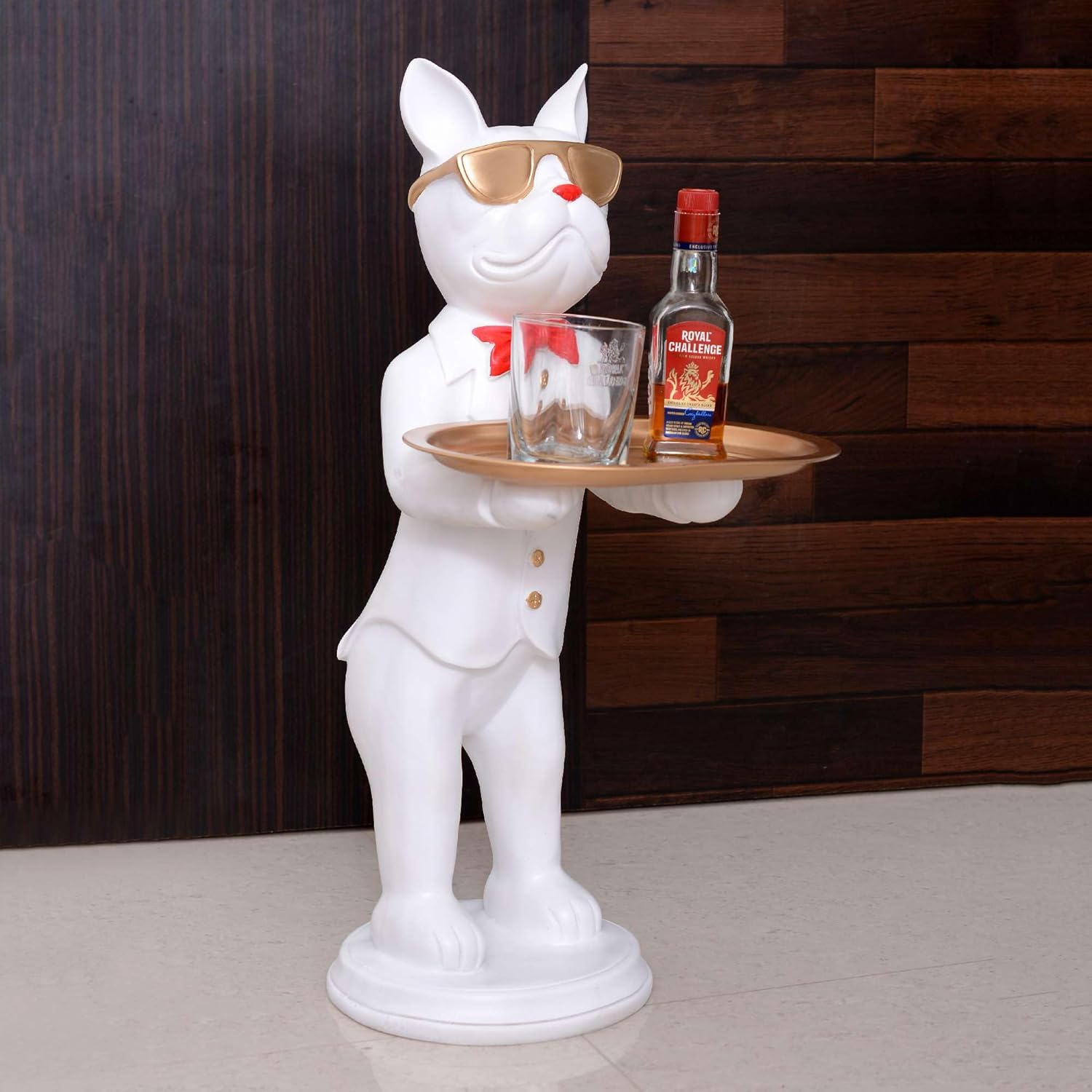 Cool Dog Showpiece with Plate for Home D...