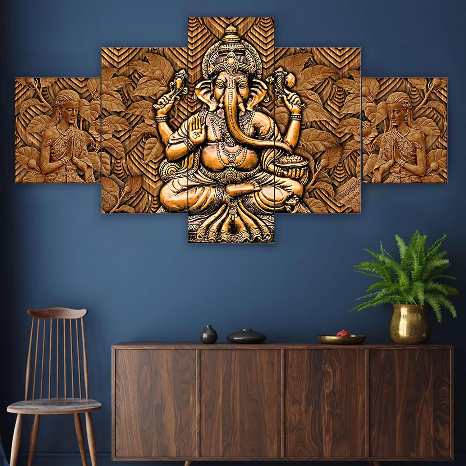 MDF Framed 3D Wall Painting Set of Five...