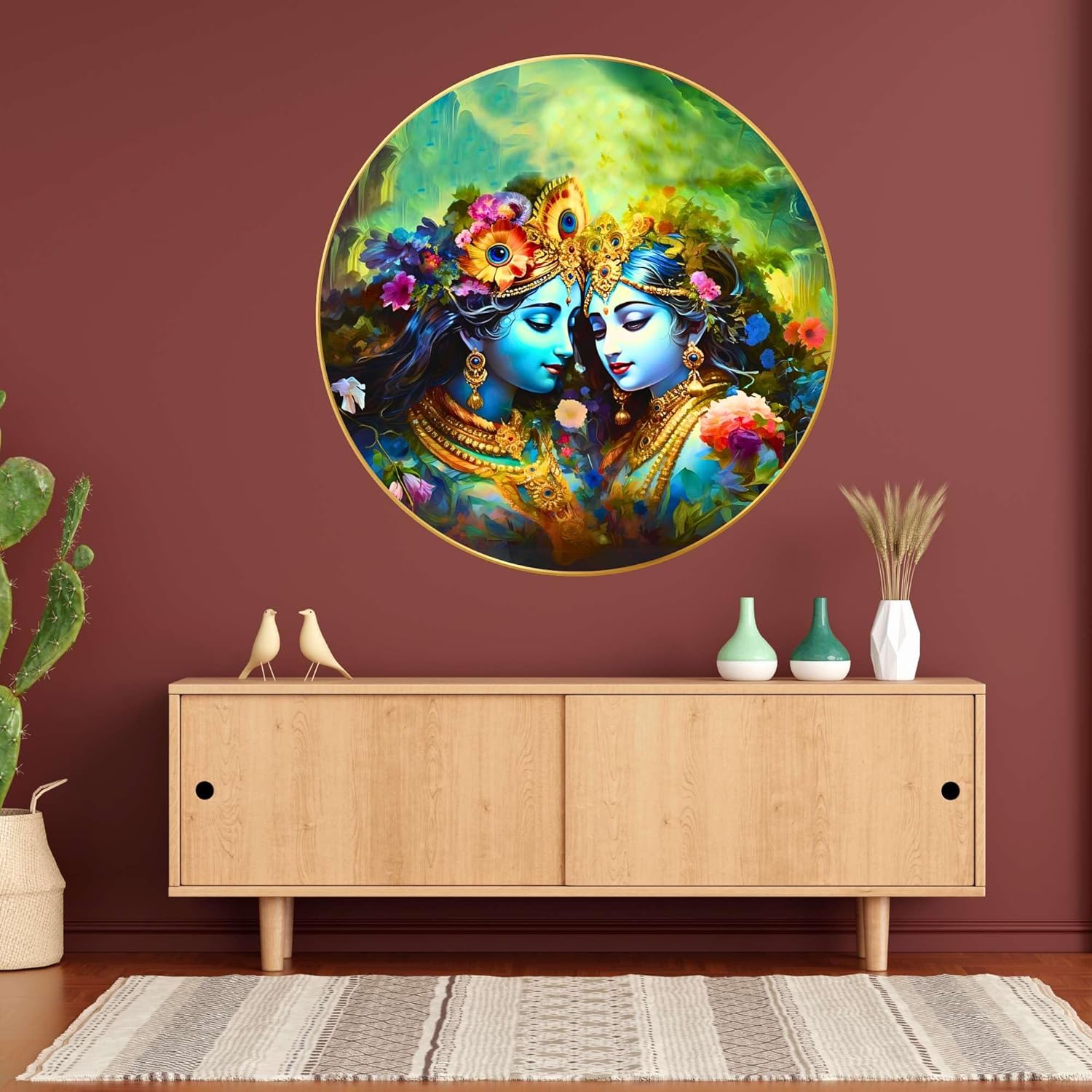 Radha Krishna Wall Painting for Wall Dec...