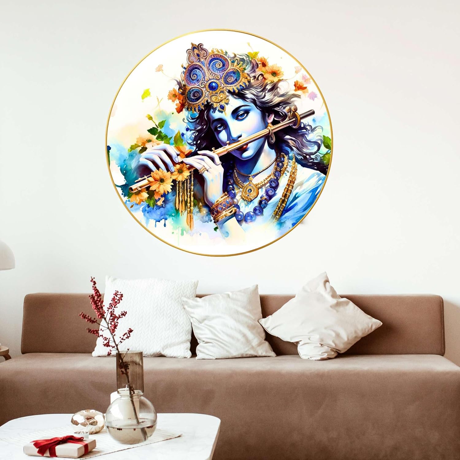 Radha Krishna Wall Painting for Wall Dec...