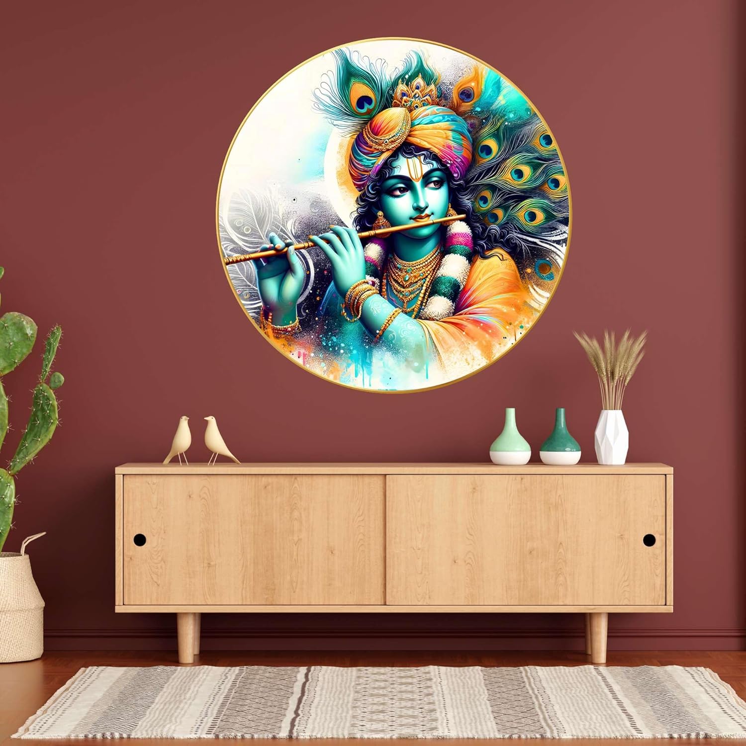 Radha Krishna Wall Painting for Wall Dec...