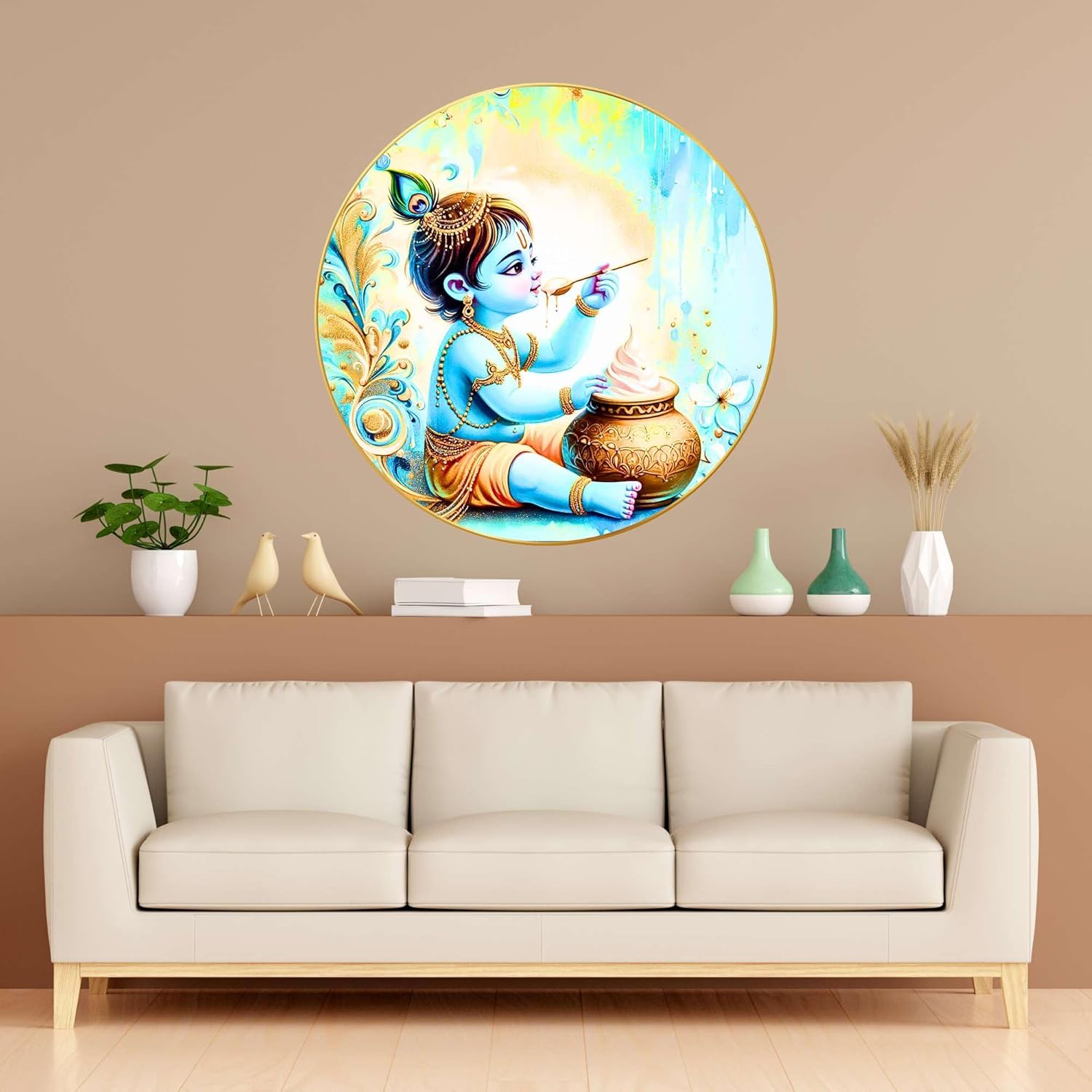 Radha Krishna Wall Painting for Wall Dec...