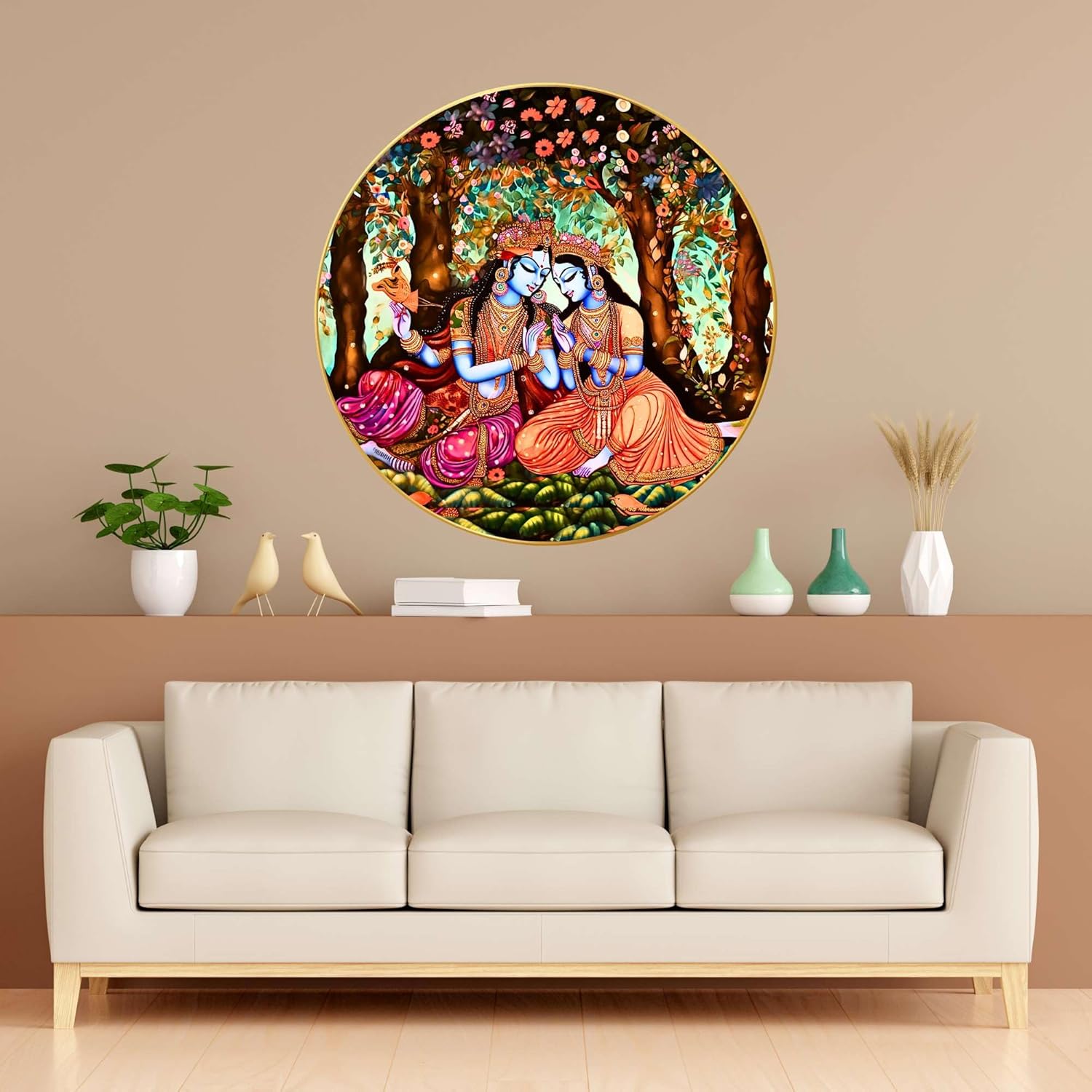 Radha Krishna Wall Painting for Wall Dec...