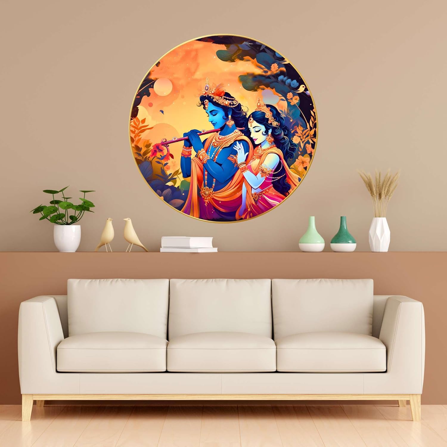 Radha Krishna Wall Painting for Wall Dec...