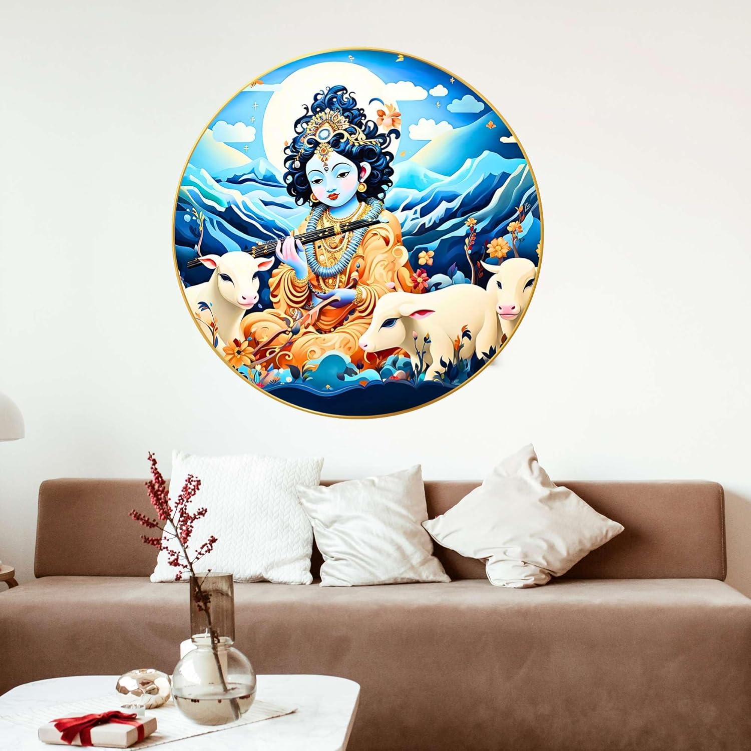 Radha Krishna Wall Painting for Wall Dec...