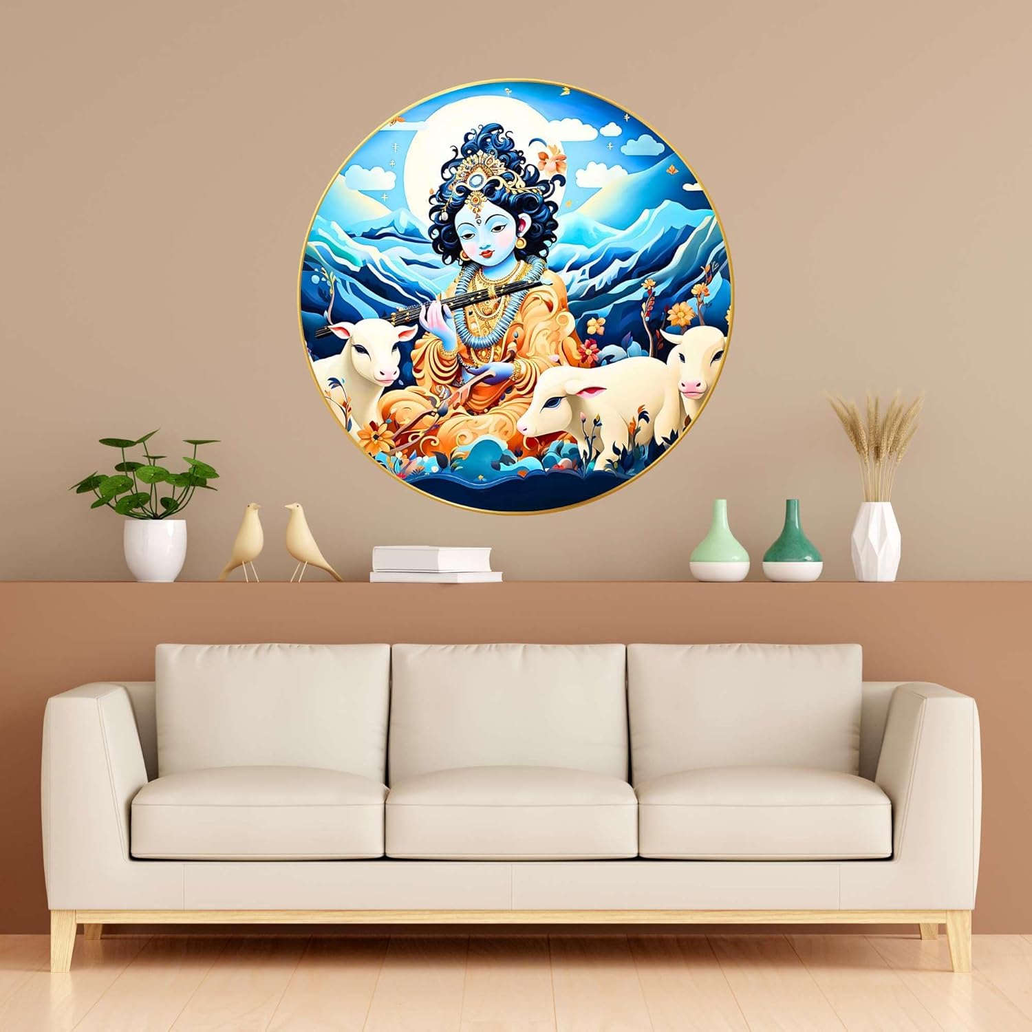 Radha Krishna Wall Painting for Wall Dec...