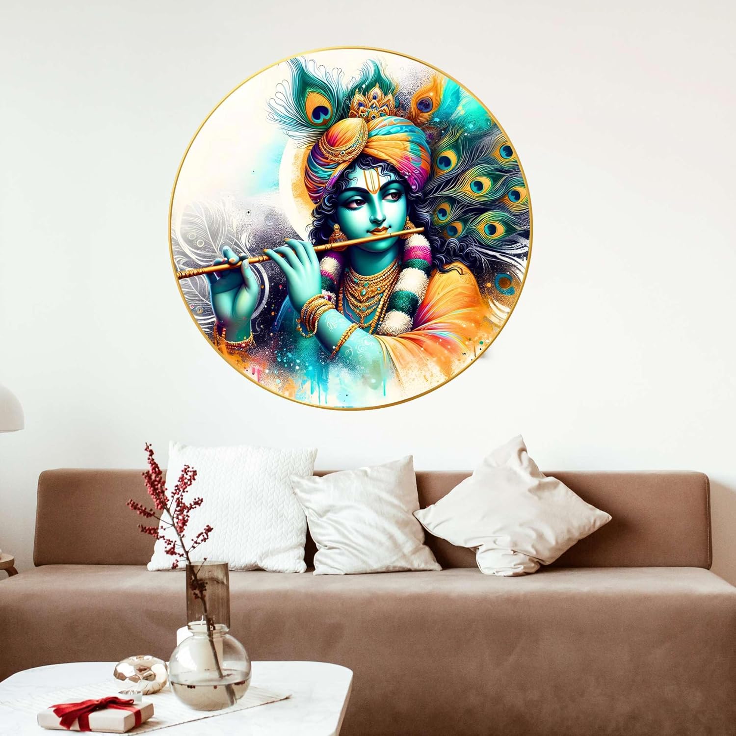 Radha Krishna Wall Painting for Wall Dec...
