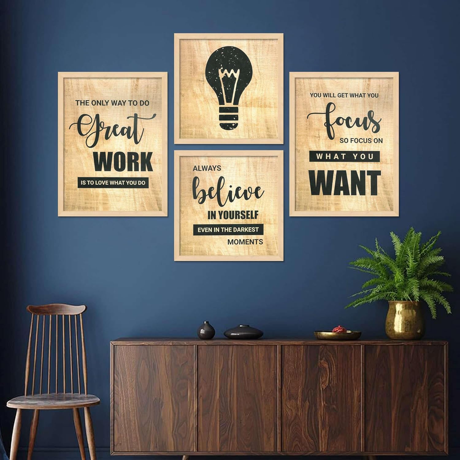 Framed Painting Set of Four for Wall Pai...
