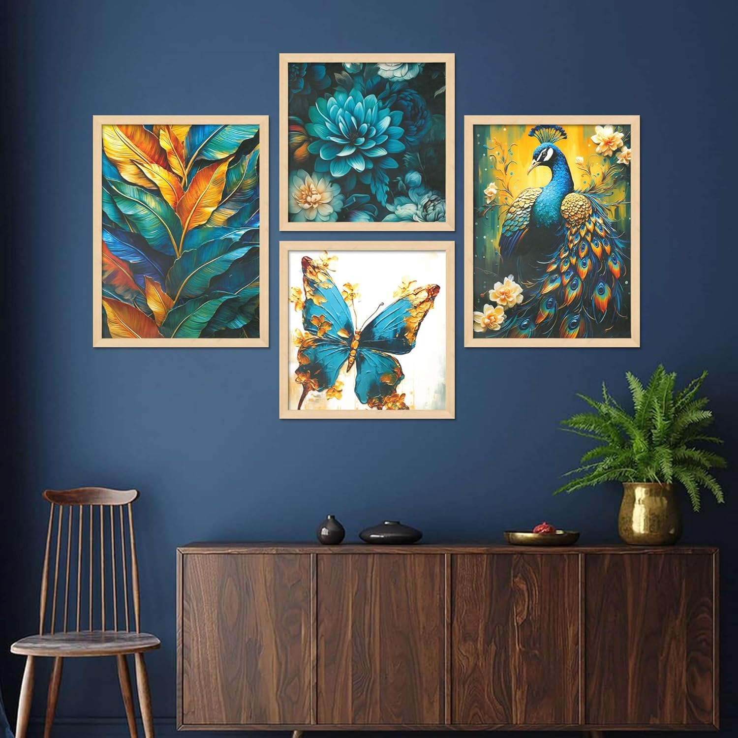 Framed Painting Set of Four for Wall Pai...