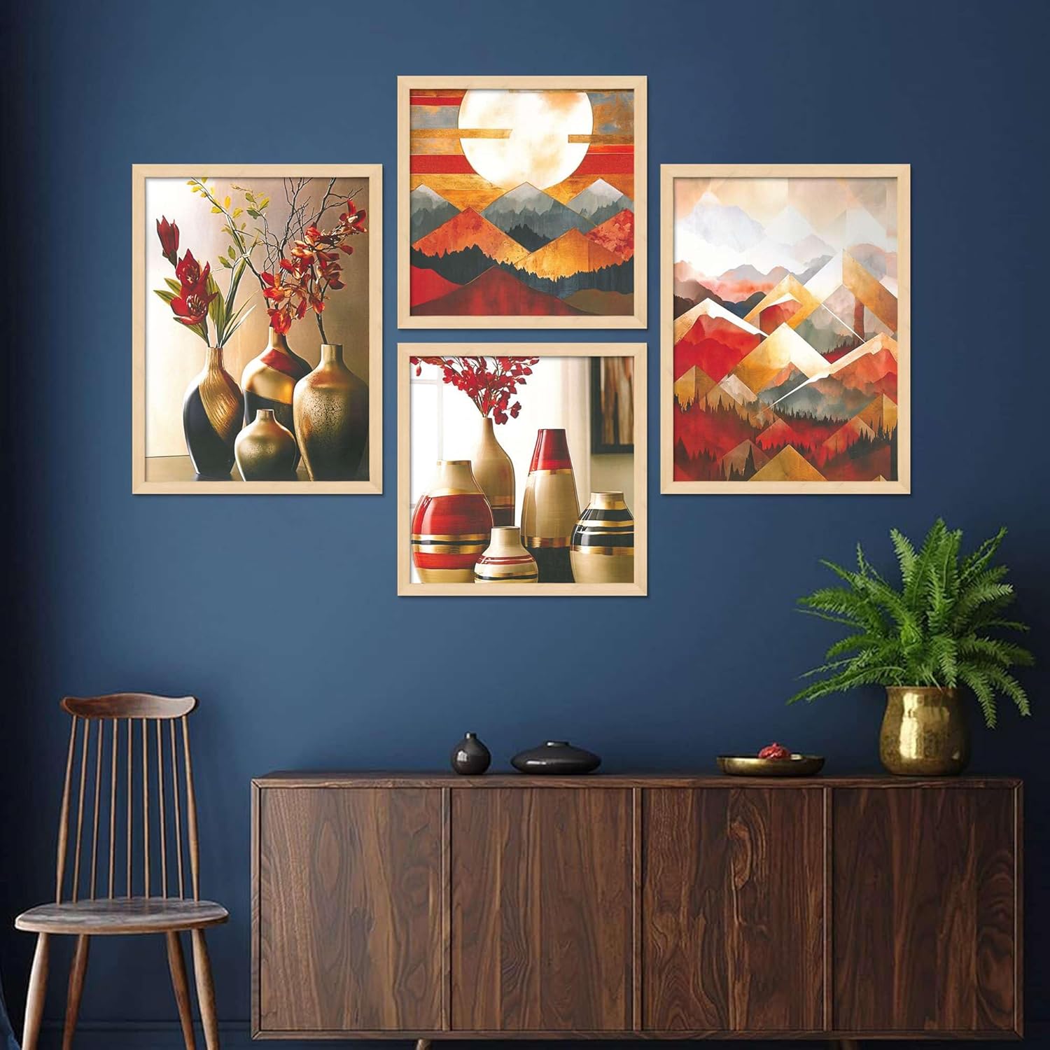 Framed Painting Set of Four for Wall Pai...