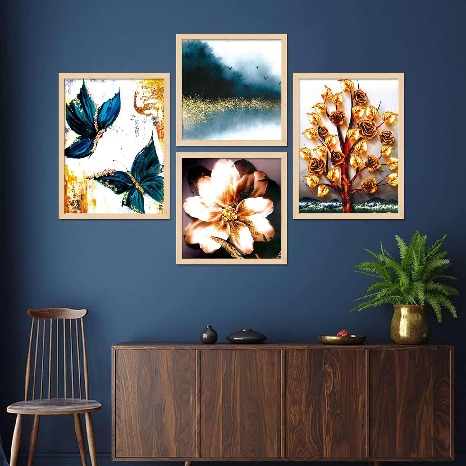 Framed Painting Set of Four for Wall Pai...
