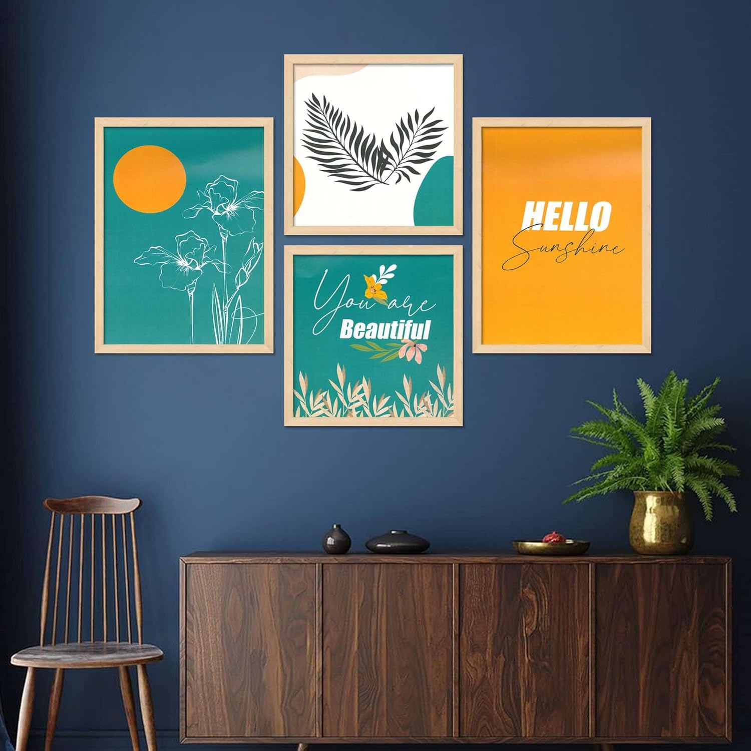 Framed Painting Set of Four for Wall Pai...