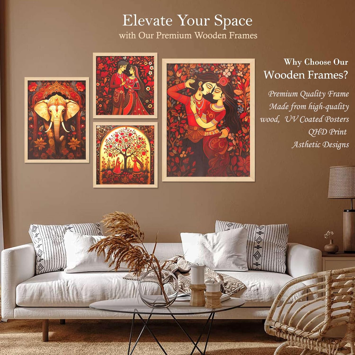Framed Painting Set of Four for Wall Pai...
