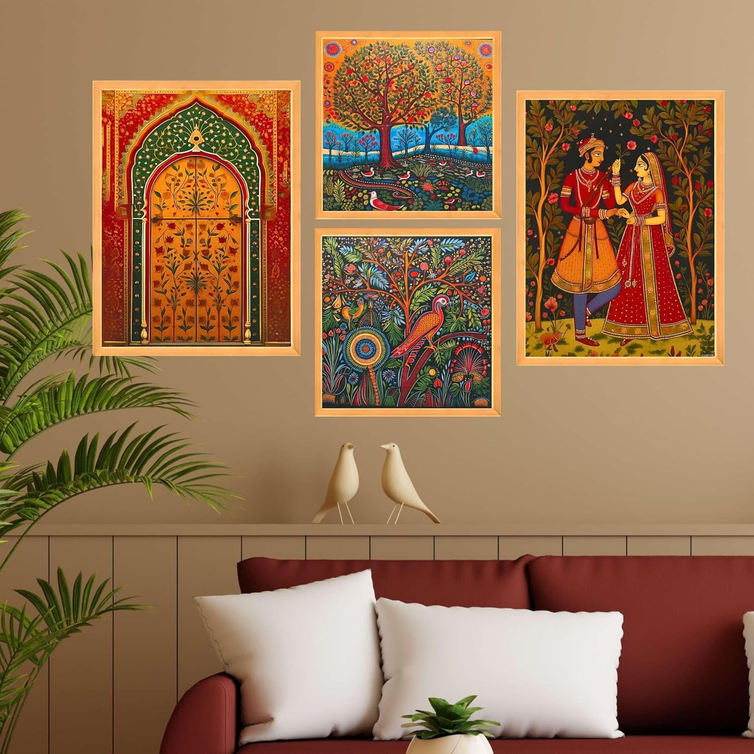 Wall Paintings Set of Four for Wall Daco...