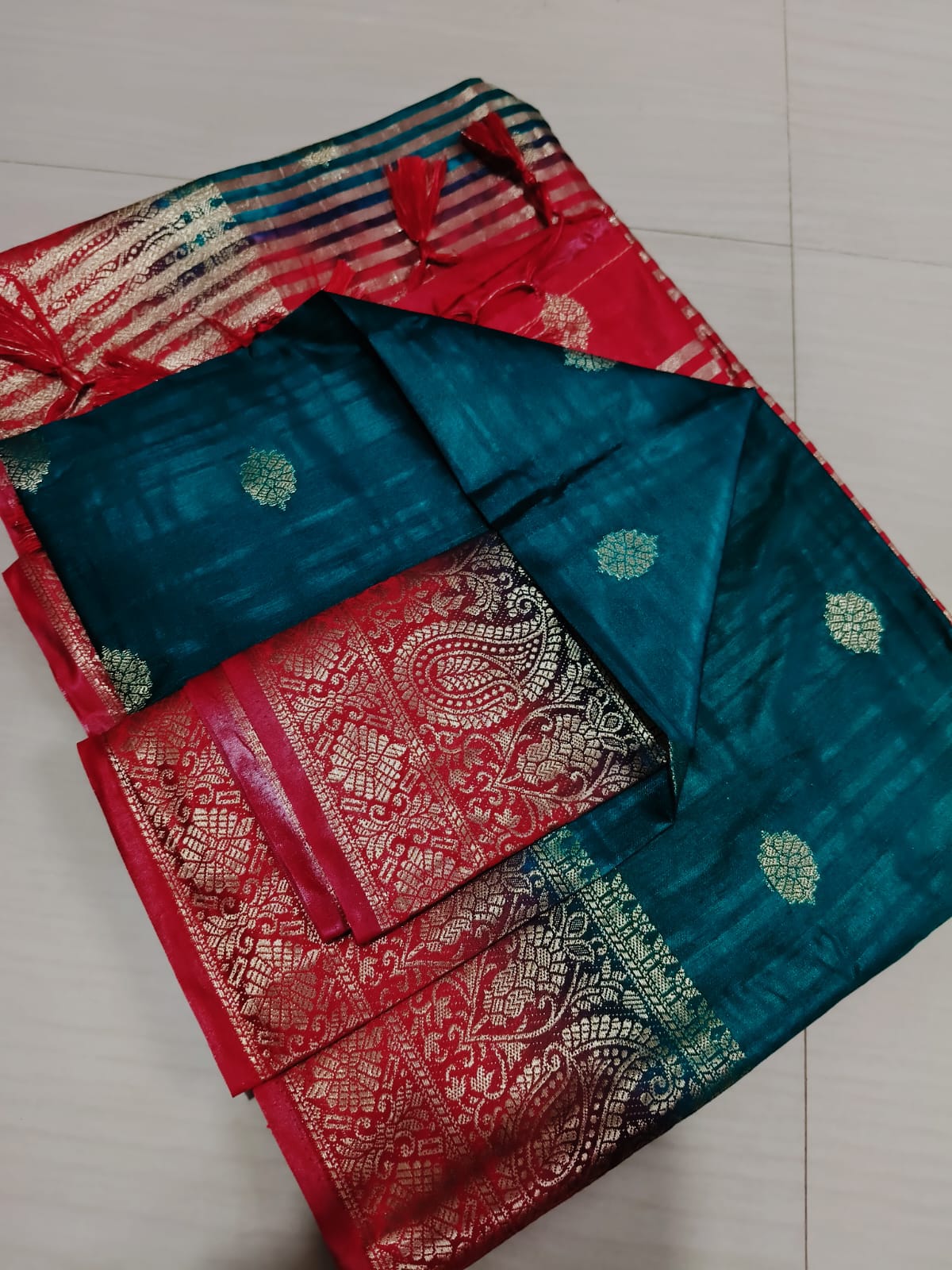 Pure Matka Tushar Saree – Handwoven All-...