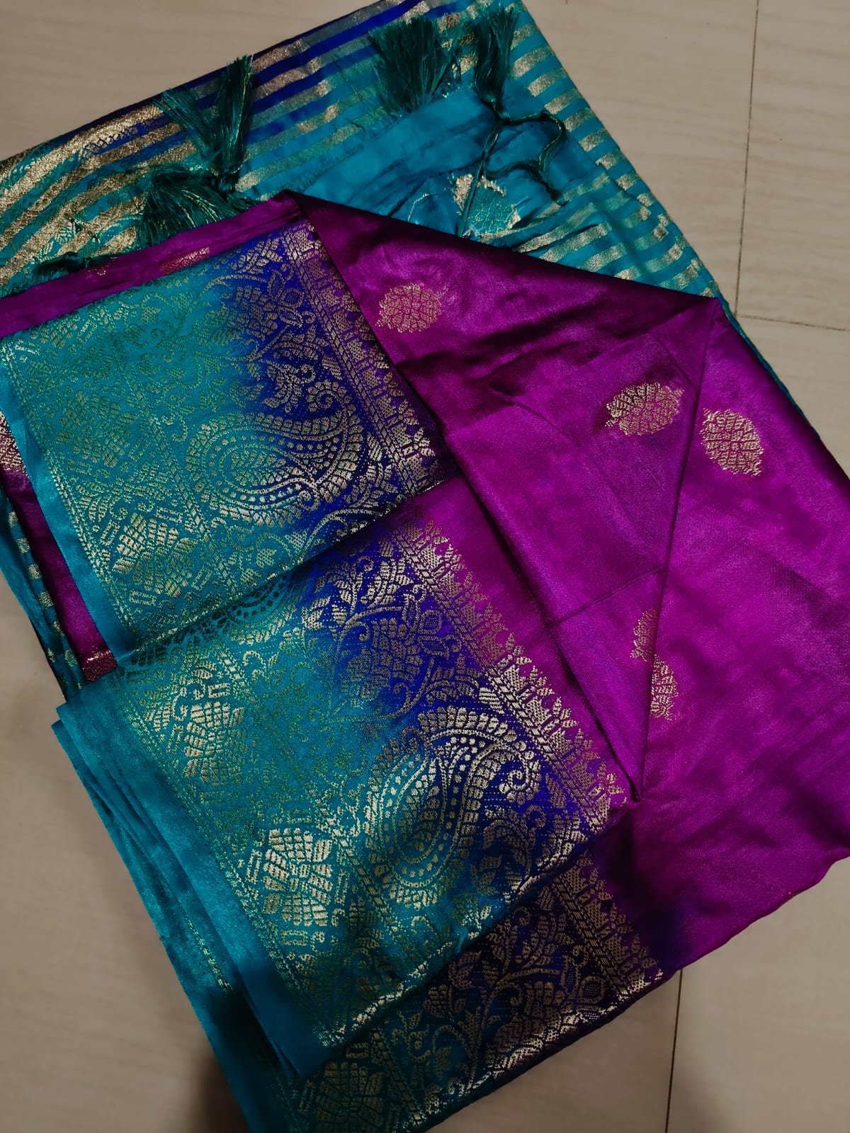 Pure Matka Tushar Saree – Handwoven All-...