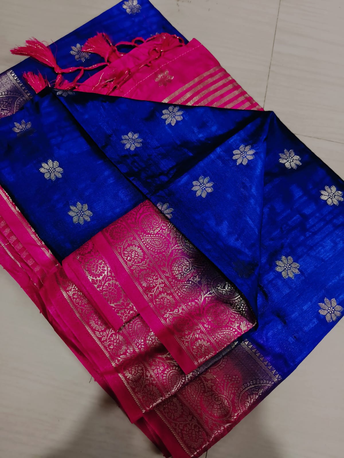 Pure Matka Tushar Saree – Handwoven All-...