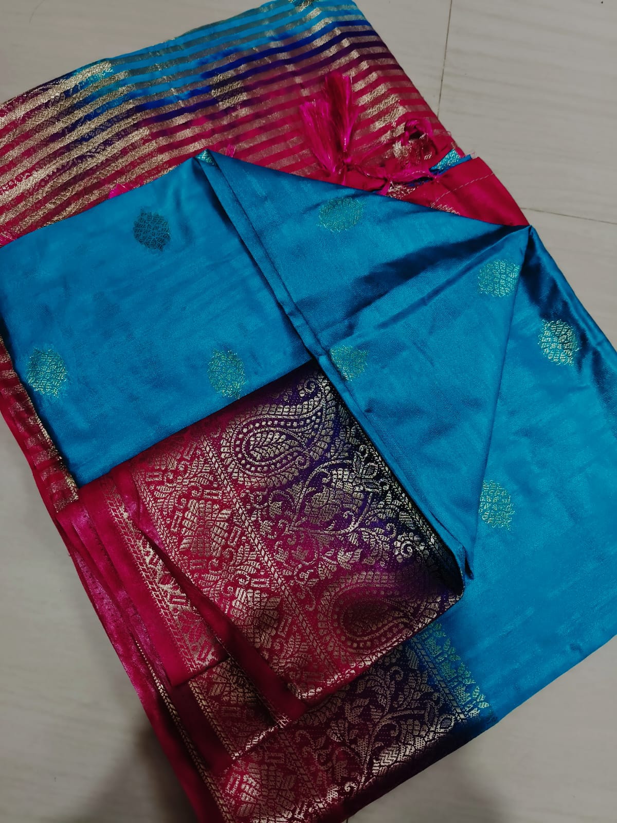 Pure Matka Tushar Saree – Handwoven All-...