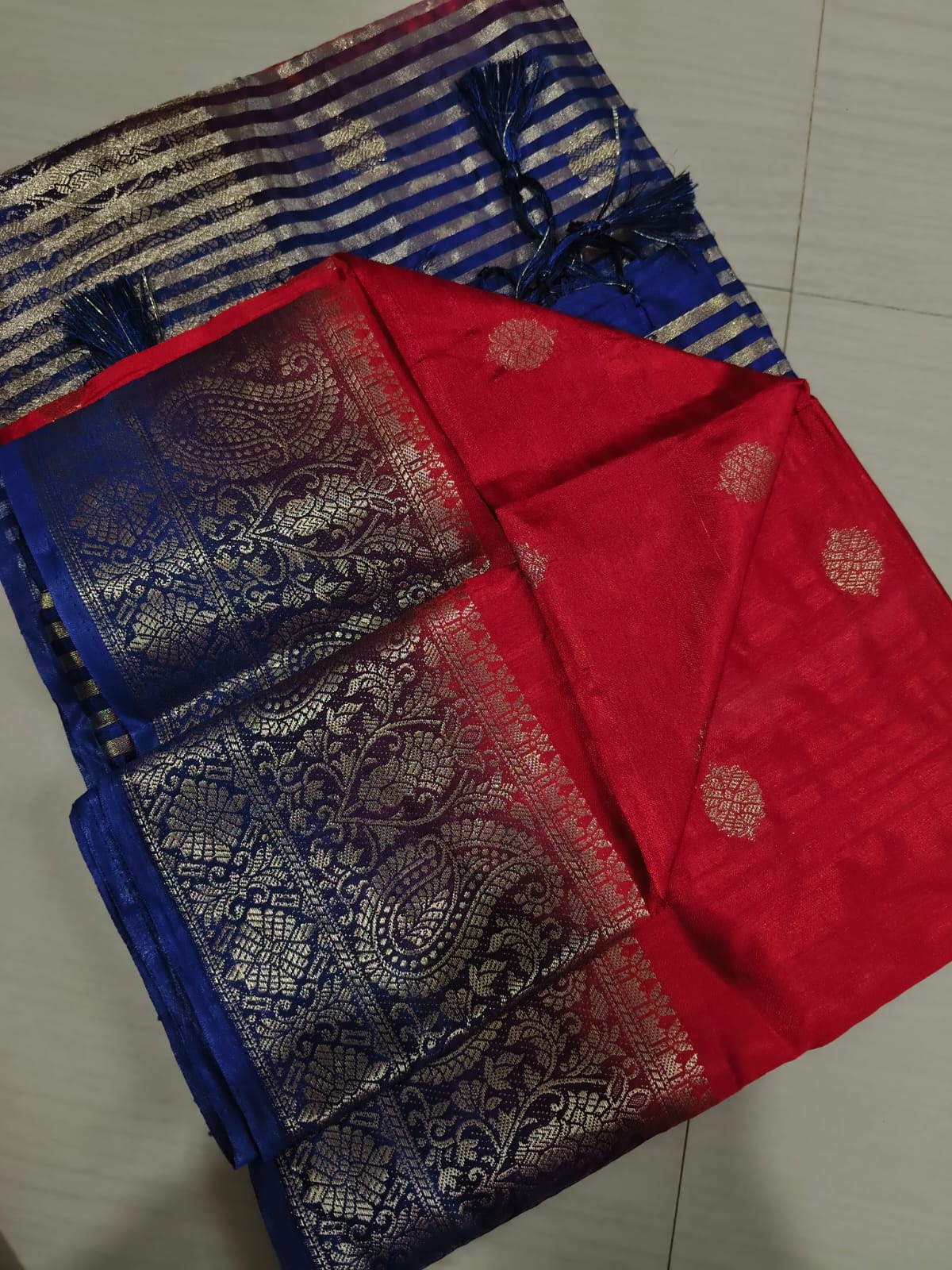 Pure Matka Tushar Saree – Handwoven All-...