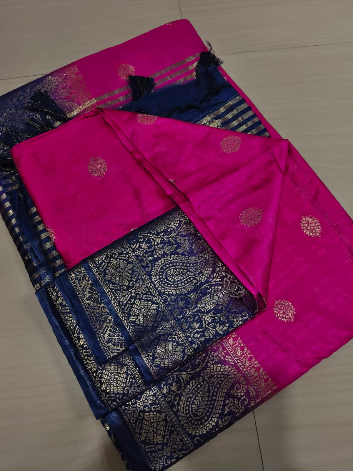 Pure Matka Tushar Saree – Handwoven All-...