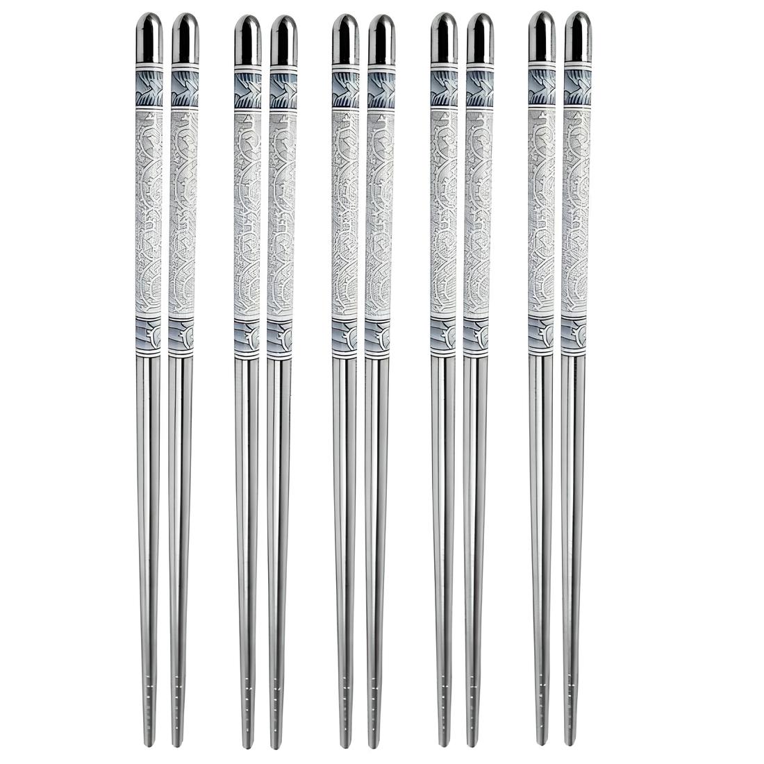Stainless Steel Reusable Chopsticks Set...