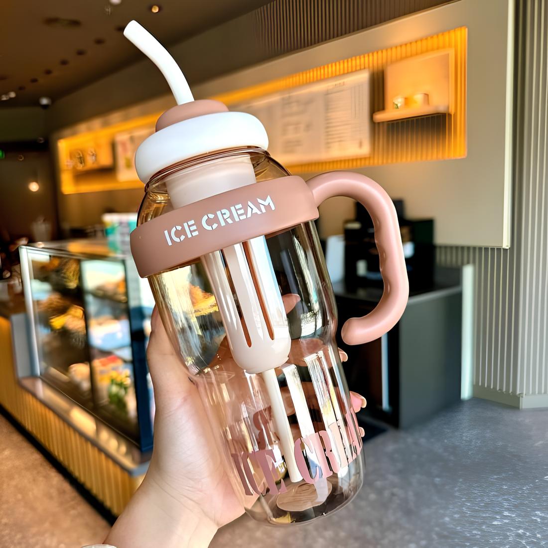 1300 ml Ice Cream Water Bottle with Stra...