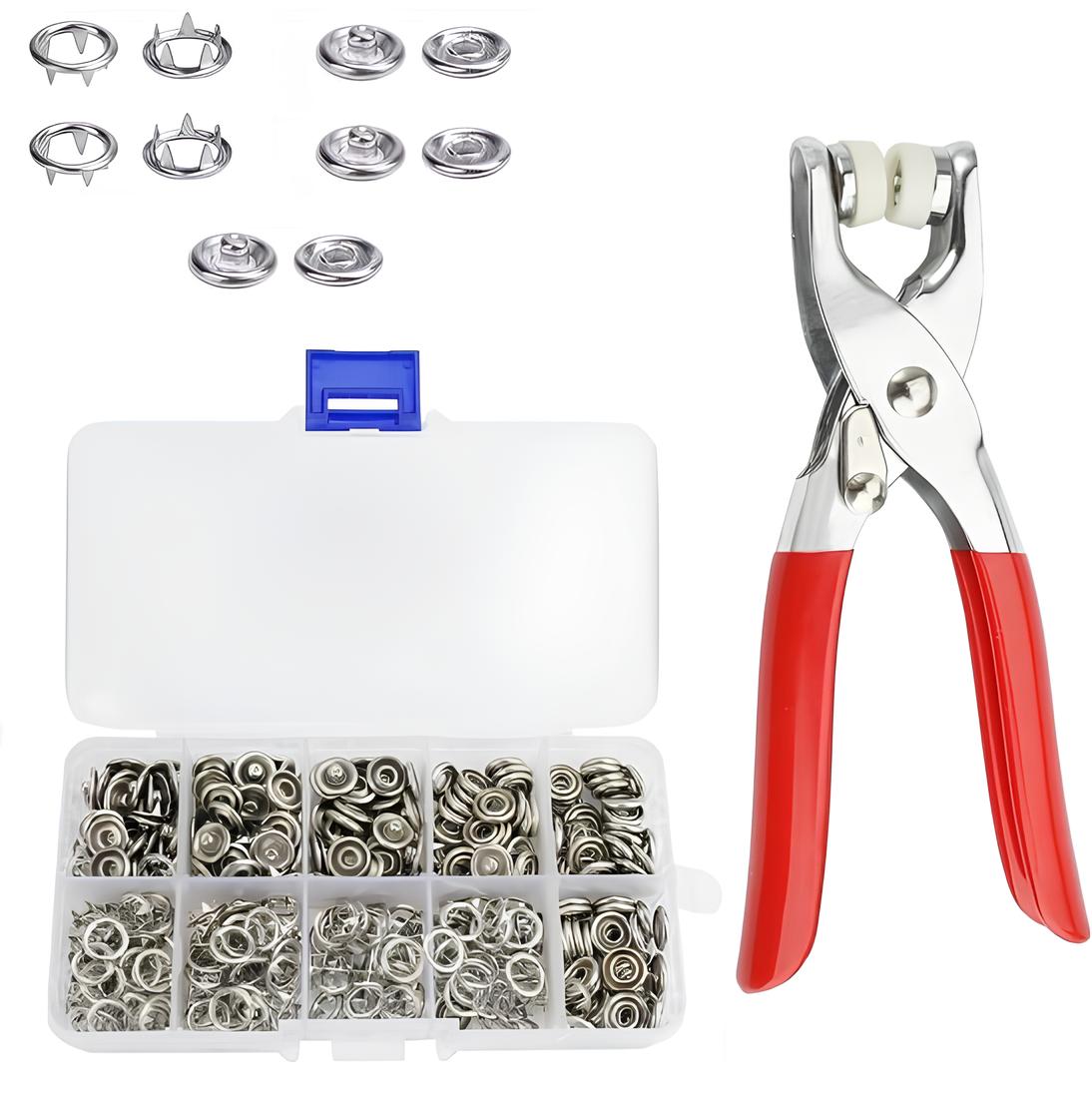 Premium Snap 2 Type Silver Button Kit –...