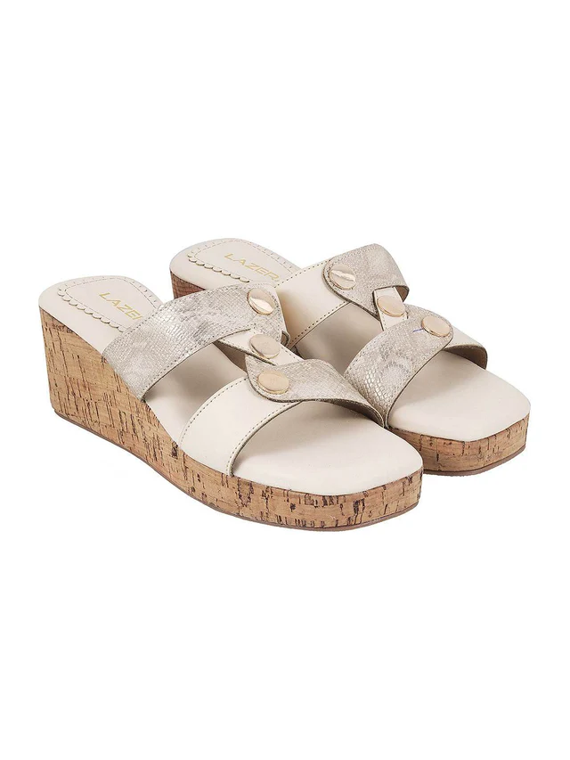 Womens Mid-Heel Platform Slip-on Chappal