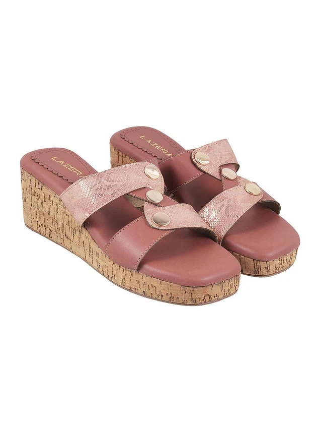Womens Mid-Heel Platform Slip-on Chappal