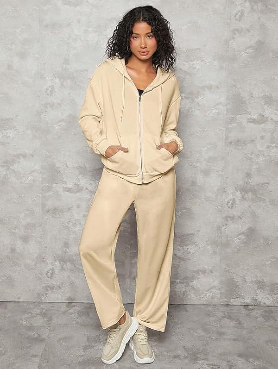 Women's Polycotton Fleece Plain Hooded N...