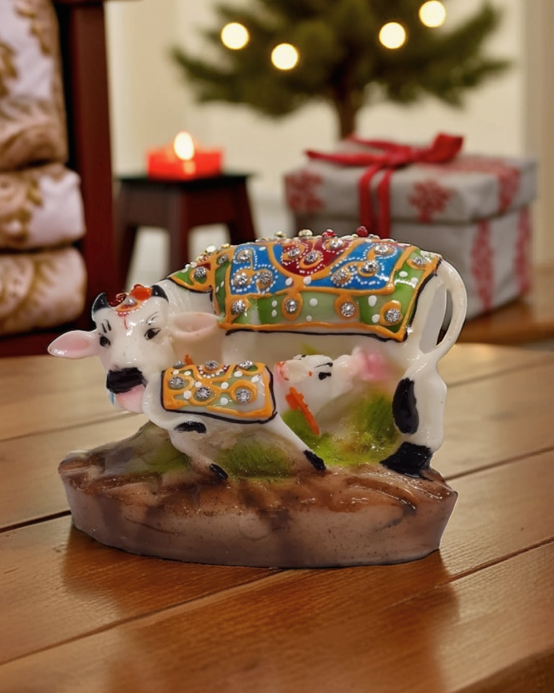 Dust Polyresin Decorative Marble Kamdhen...