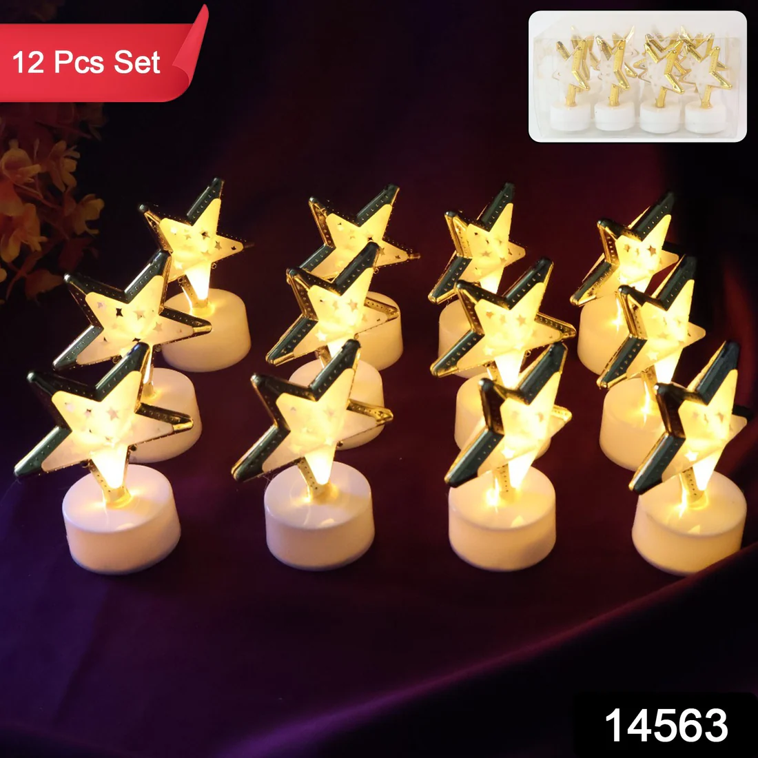 Decorative Star Shaped Flameless LED Can...