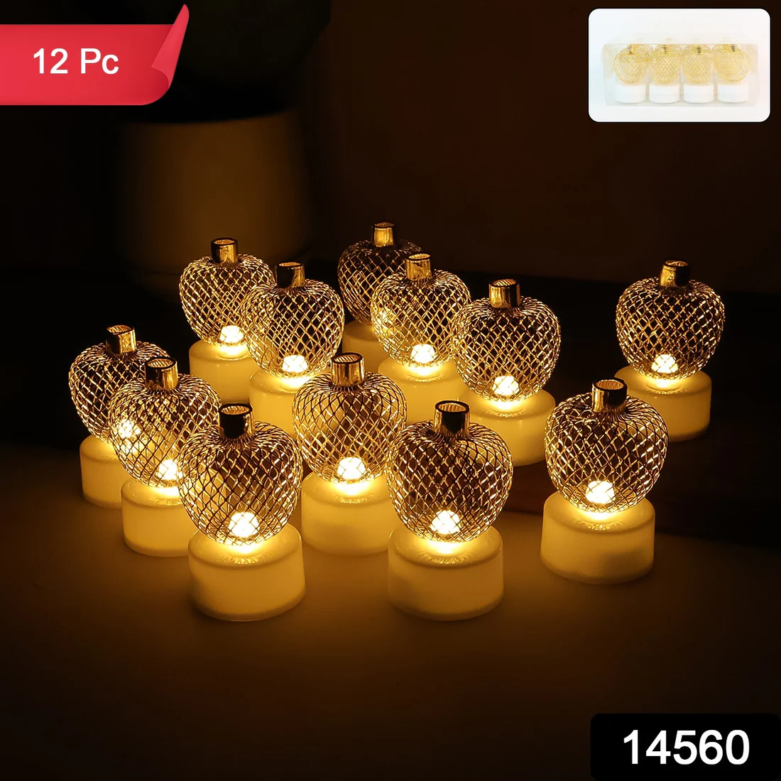 Decorative Apple Shape LED Tealight Cand...