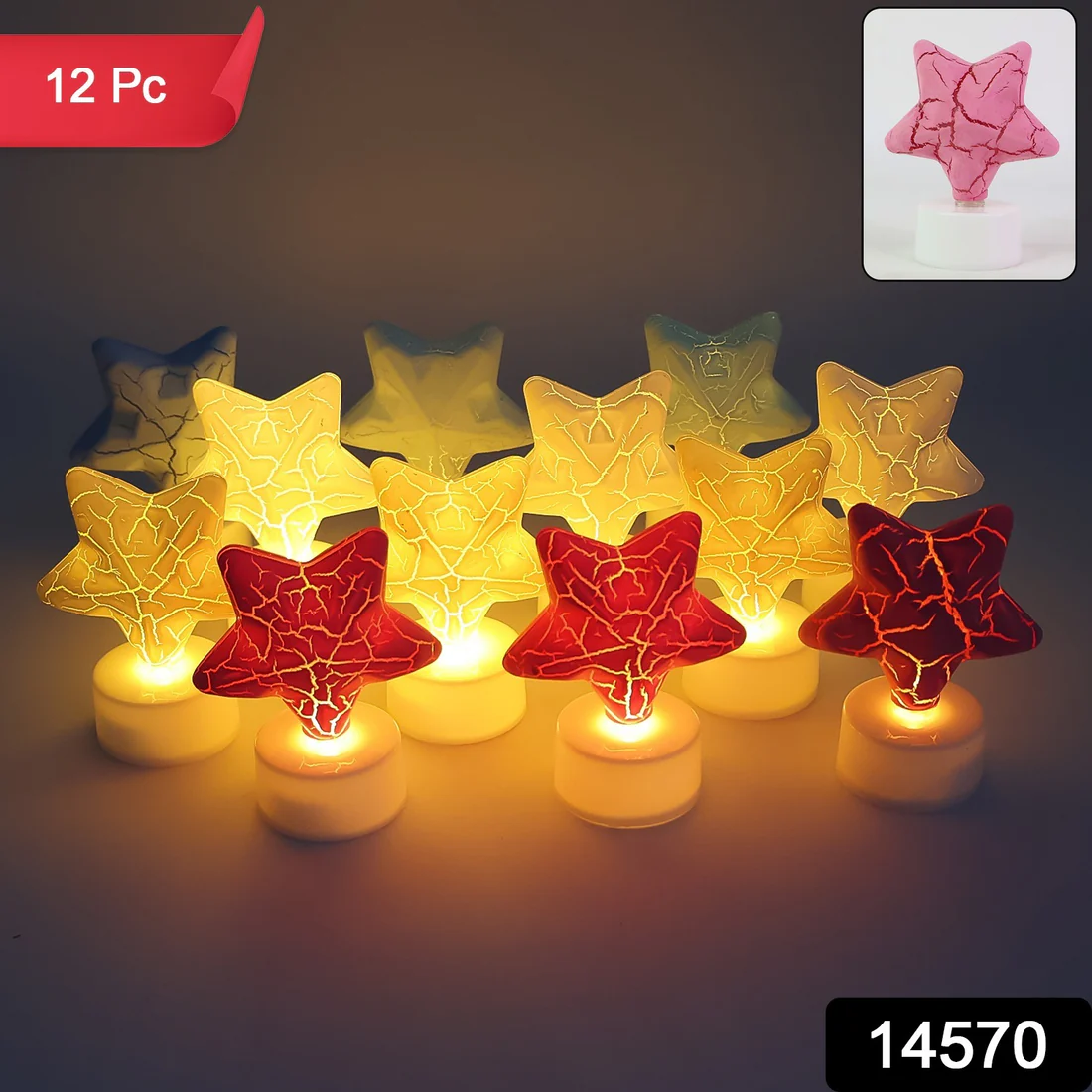Star Shape Decorative LED Tealight Candl...