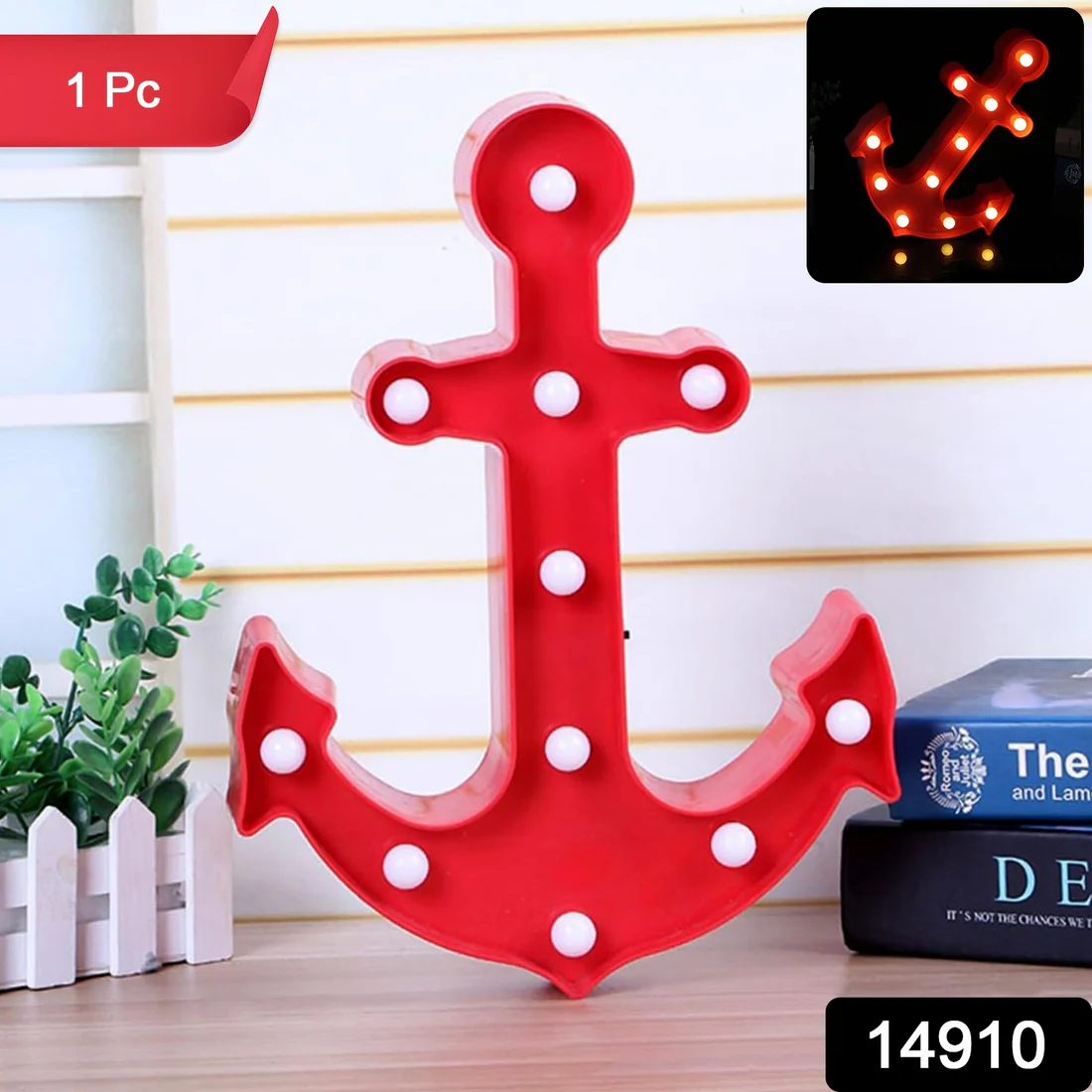 Anchor Shape LED Decorative Night Lamp -...