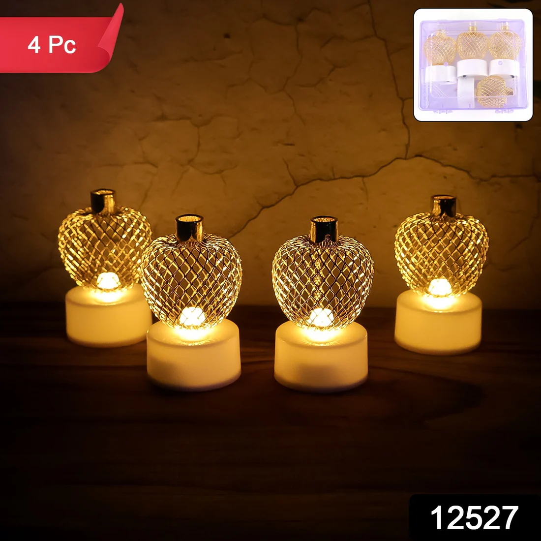 Decorative Apple Shape LED Tealight Cand...