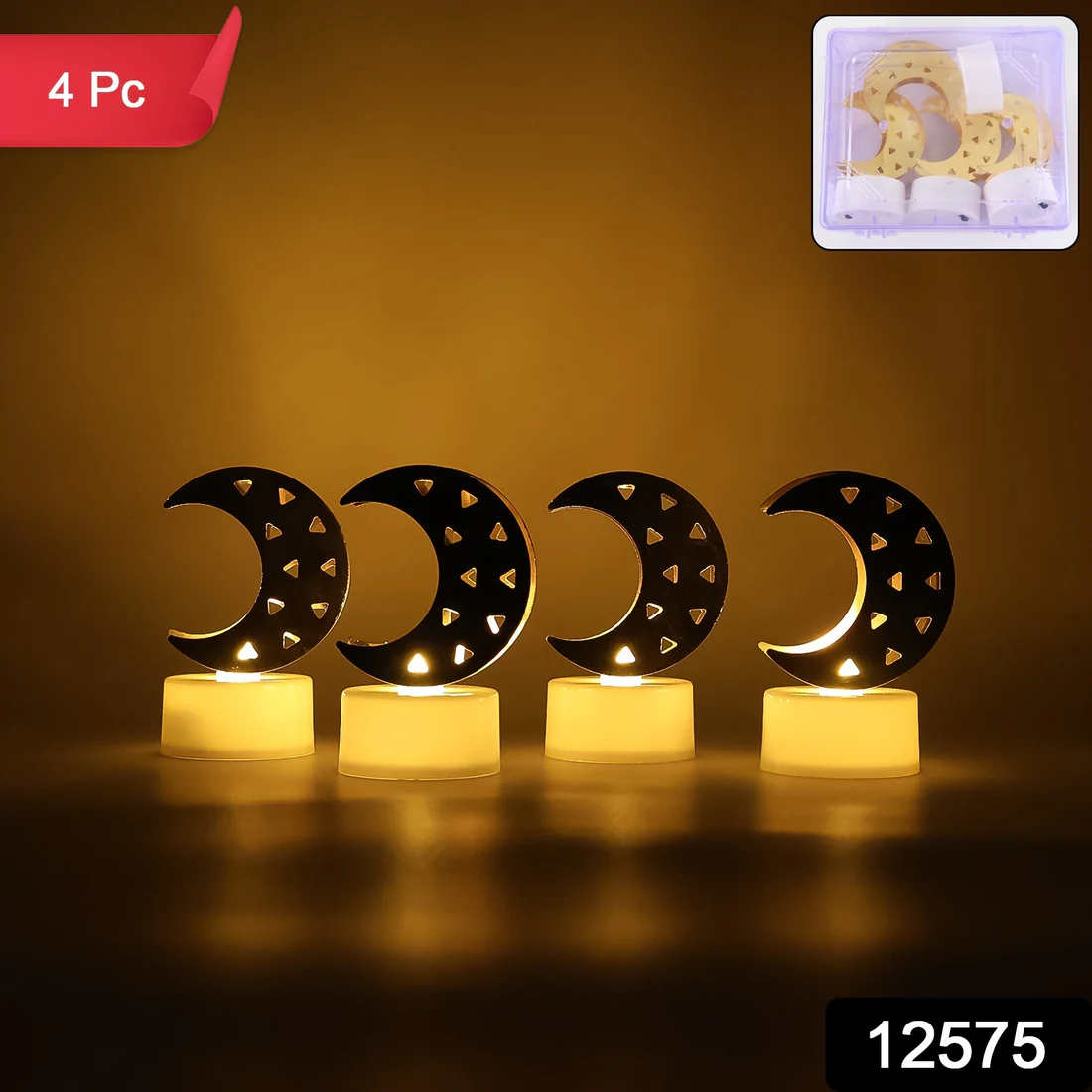 Decorative Moon Shaped Flameless LED Can...