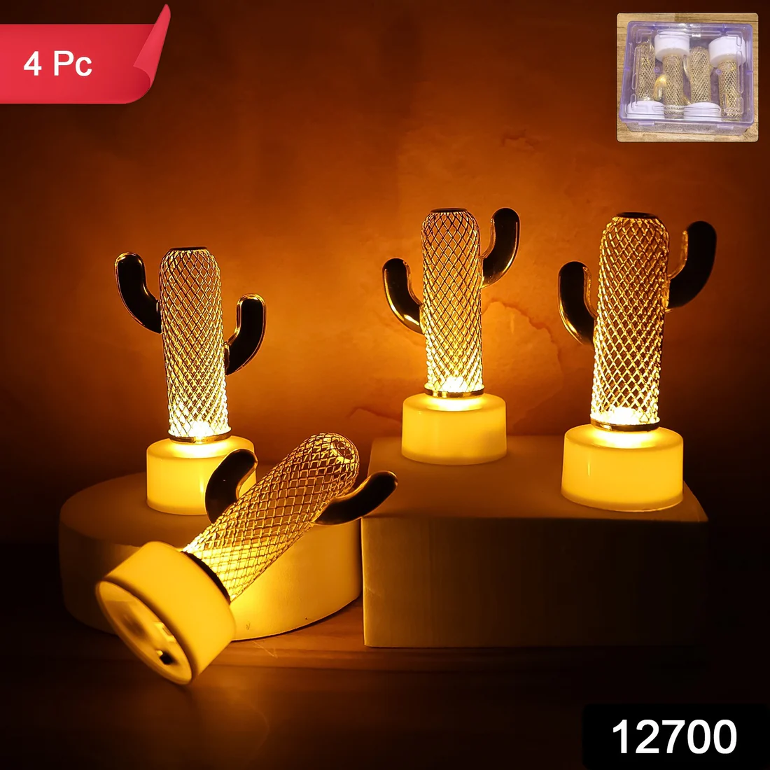 Decorative Cactus Shaped Flameless LED C...