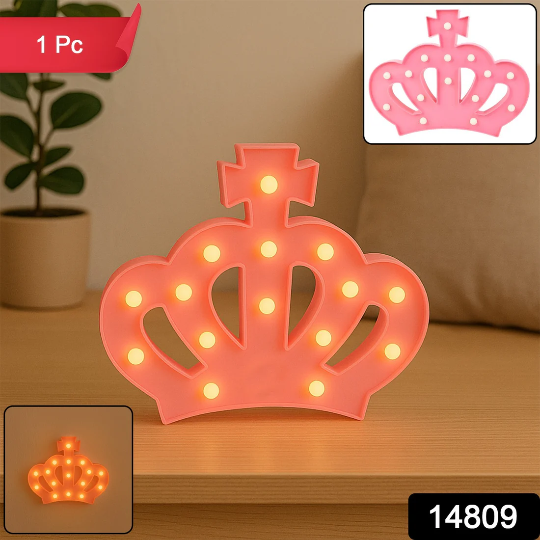 Crown Shape LED Decorative Night Light (...