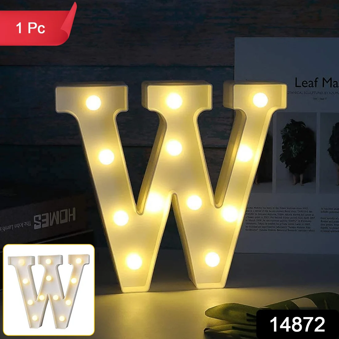 W Shaped LED Decorative Night Light (1 P...