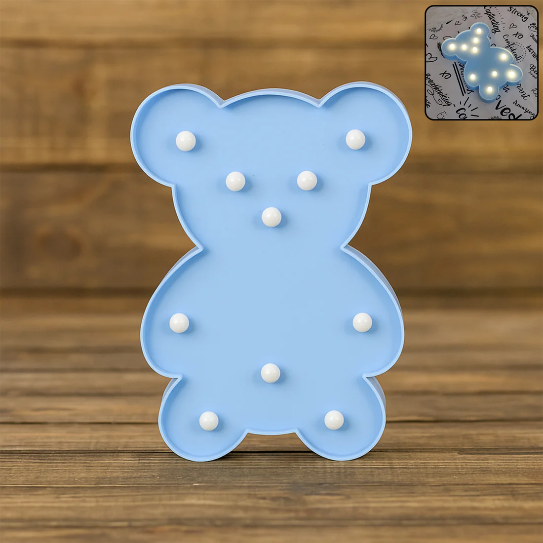 Teddy Bear Shape LED Decorative Night Li...