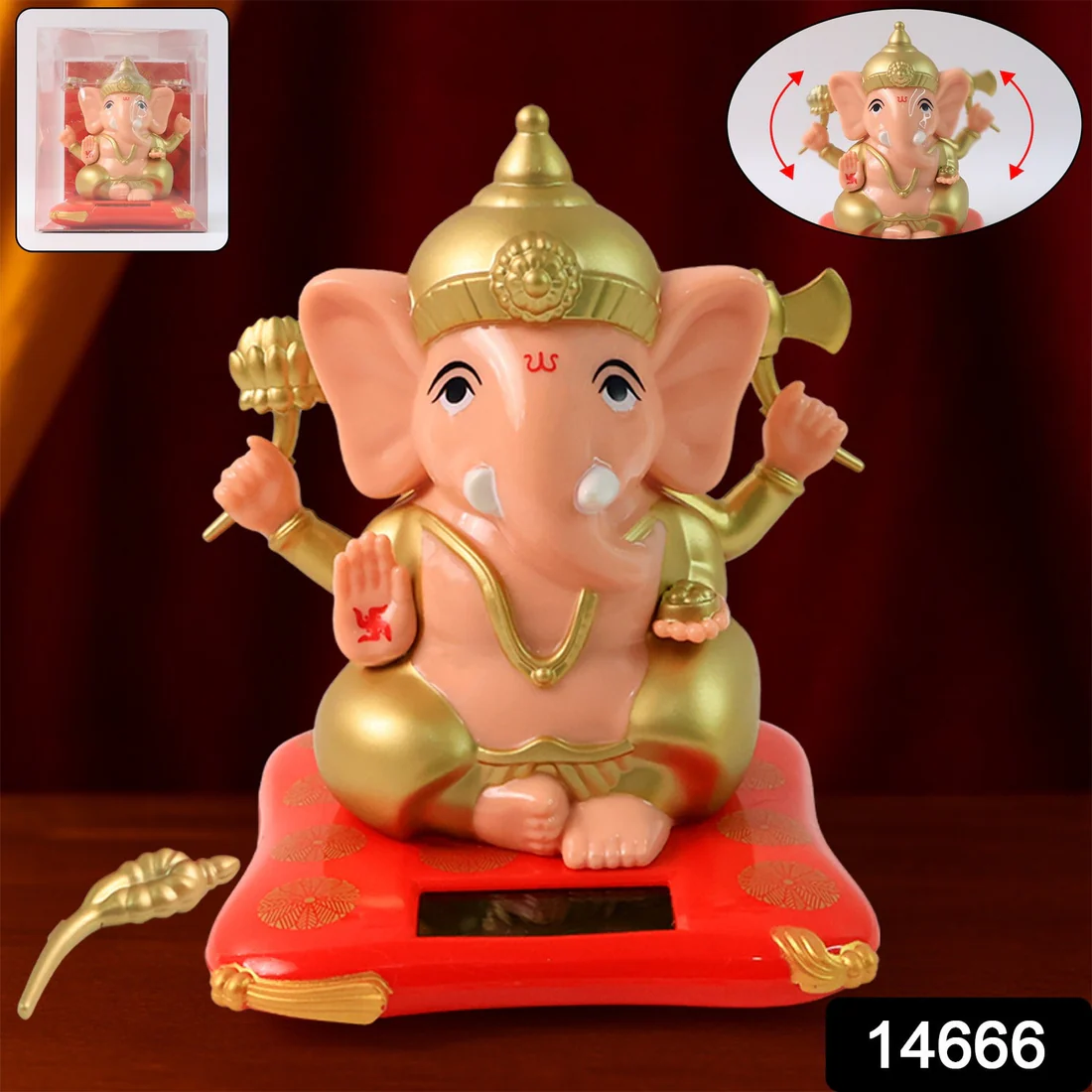 Solar-Powered Dancing Ganesha Idol â€“ D...