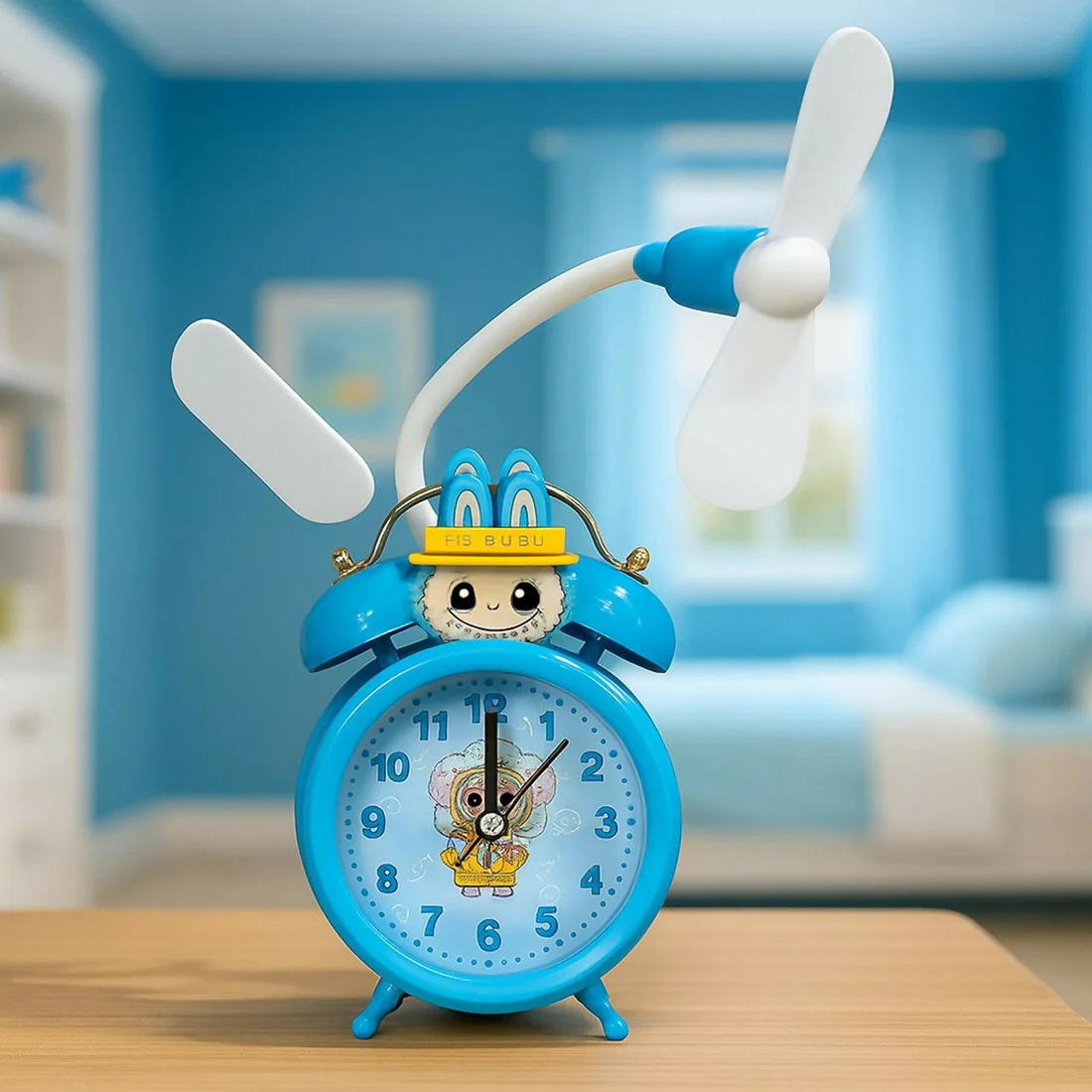 Cute Cartoon Character Alarm Clock with...