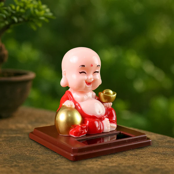 Solar Power Moving Head Buddha Statue Ca...