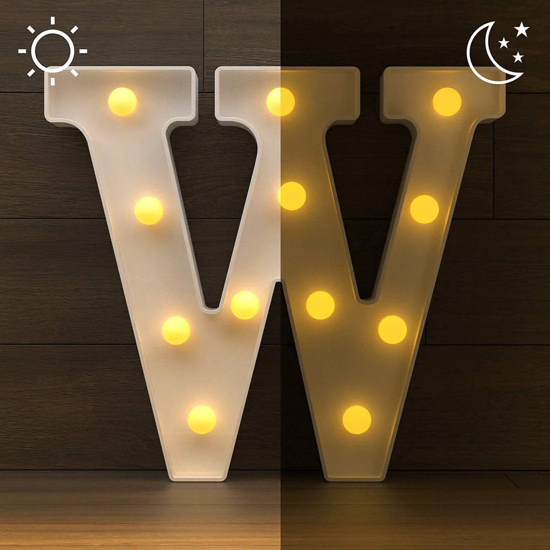 W Shaped LED Decorative Night Light (1 P...