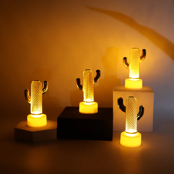 Decorative Cactus Shaped Flameless LED C...