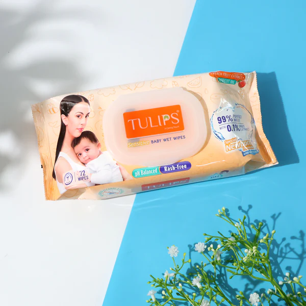 Tulips Sensitive Baby Wet Wipes (1 Set)